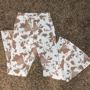 Altard State Cowhide print flare jeans